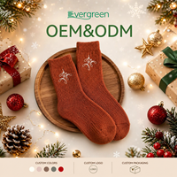 Chaussettes de Noël les plus vendues en gros, chaussettes jacquard mi-mollet tendance à thème, chaussettes jacquard personnalisées Père Noël, design personnalisé amusant
