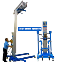 Portable manuel 3.5m 5m 6.5m 7.9m climatisation plate-forme de travail élévateur en alliage d'aluminium avec ascenseur à commande manuelle