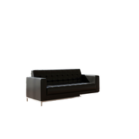 Canapé-lit modulaire moderne de luxe personnalisable 1 à 3 places avec revêtement en cuir pour espaces commerciaux et bureaux à domicile
