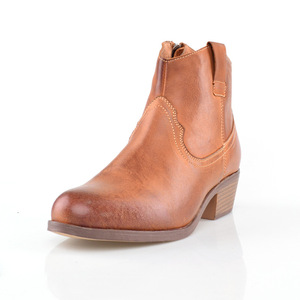 Chaussures pour femmes, accessoire élastique en cuir à grain complet, talon bas, robe tendance - Product Image 5