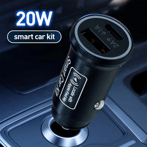 Sạc nhanh điện thoại di động thông minh 2 trong 1 20W, đầu cắm tẩu thuốc mini, hỗ trợ IOS, chứng nhận MFi, tích hợp định vị xe hơi, tìm kiếm <span class=keywords><strong>GPS</strong></span> - Product Image 3