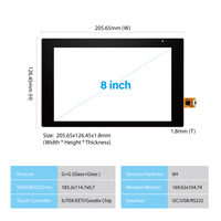 Écran tactile capacitif projeté (PCAP) multi-touch COF COB 7 8 9 10.1 13.3 15.6 pouces avec puce Focaltech Goodix ILITEK
