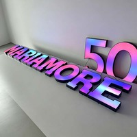 Solution d'installation IP65, enseigne lumineuse LED, enseigne personnalisée, enseigne RVB, chiffres multicolores changeants pour l'extérieur