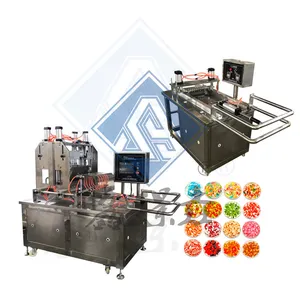 new design industrial Jelly Gummy Bear nice quality factory 50kg Lollipop toffee Semi automatic Candy candy making machine