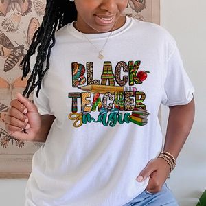 Black Teacher Magic Black History Teachers' Day DTF Impresión <span class=keywords><strong>de</strong></span> transferencia <span class=keywords><strong>de</strong></span> calor Hierro en pegatinas Sublimación para bolsas <span class=keywords><strong>de</strong></span> camisa <span class=keywords><strong>de</strong></span> ropa - Product Image 4