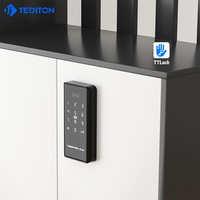 Serrure de tiroir intelligente biométrique à empreinte digitale Tediton Rfid avec mot de passe électronique Ttlock pour panneau de meuble, tiroir, bureau et sécurité