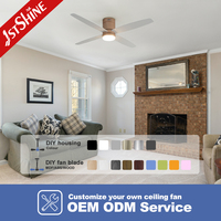 Ventilador de Techo 1stshine Moderno, Elegante, Fácil de Instalar, con Control por Aplicación Inteligente, Alta Eficiencia, para Uso en Interiores y Exteriores, con Luz