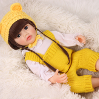 22 inch Realistic Biracial Girl Doll Silikon Reborn Bebe Dolls Ungiftige Silikon kautschuk Reborn Baby Dolls