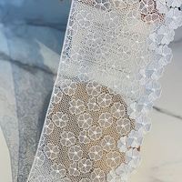 Tela de Encaje Elástico Estrecho de Algodón Ecológico de Nuevo Estilo para Vestidos de Mujer, Bordado, Ancho Personalizado, Venta al por Mayor