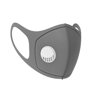 Masque facial réutilisable noir tendance avec valves, masque lavable et respirant pour le travail du bois, la tonte, le jardinage et le nettoyage