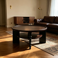 Table basse vintage de style médiéval, table à thé pour la maison, salons, petits appartements, table en bois massif de style américain, table d'inspiration française