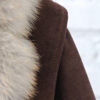 Tyan Damen Dicker Warmer Wintermantel Daunenjacke mit Echtem Fuchspelzkragen und Laternenärmeln