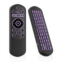 Télécommande Intelligente X6 à Code Fixe avec Commande Vocale Google, Souris Aérienne 2.4G/Sans Fil 10M, Clavier QWERTY Rechargeable