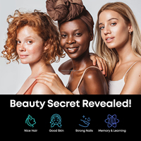 Capsules de collagène de biotine et de kératine de marque privée pour femmes, cheveux, peau et ongles, vitamines certifiées GMP 2 capsules par jour