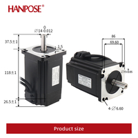 Motor Stepper HANPOSE Nema 34 86EH118 Closed Loop 8.0N.m + Driver CL86 Kit Motor Stepper CNC