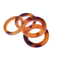 Boucles rondes en résine plastique sans nickel, motif écaille de tortue, idéales pour les hauts de bikini et les maillots de bain Bosylon