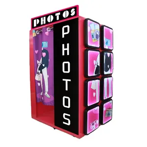 Máquina de quiosco de cabina de fotos personalizada OEM con cámara e impresora, cabina de fotos de identificación profesional de autoservicio automático