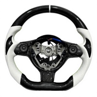 Volant sport en cuir perforé noir et fibre de carbone, 35 mm, 3 branches, conçu pour Mercedes-Benz, modèles GT