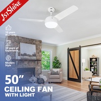 Ventilateur de plafond intelligent 1stshine 50 pouces avec télécommande, haute efficacité, installation facile, style contemporain