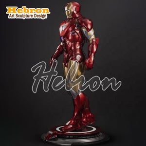 Sculture d'arte di lusso a grandezza naturale Iron Man <span class=keywords><strong>Mark</strong></span>_6 1:1 Statua con illuminazione interna della base Sculture moderne per interni - Product Image 2