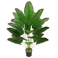 Bonsaï artificiel unique et élégant de 90 cm à 24 feuilles, grand format en plastique vert pour une décoration intérieure unique