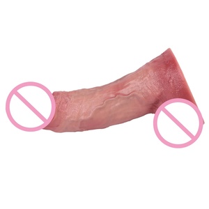 ORALSX Female Masturbation Flexible <b>Dildo</b> Double Layer Realistic Cock with Suction Cup Artificial Penis Silicone <b>Dildo</b> for Women - Product Image 6