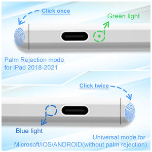 ปากกาสไตลัสยอดนิยมสำหรับ iPad 2018-2024สำหรับ <span class=keywords><strong>Apple</strong></span> <span class=keywords><strong>Pencil</strong></span> แม่เหล็กปฏิเสธการชาร์จดินสอสัมผัส - Product Image 3