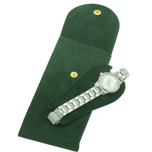 Bolsa de terciopelo de lujo con logotipo personalizado para relojes, bolsa de terciopelo para embalaje de joyas, bolsa para reloj con almohadilla de inserción para exhibición - Product Image 6