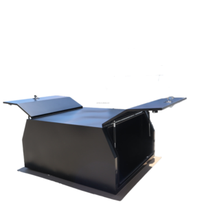 Black Aluminum Ute Canopy with Dual Gull Wing Doors, <b>Lockable</b> Waterproof Truck Tool <b>Box</b> for Pickup Ute Tray - Product Image 3