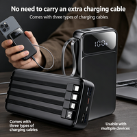 Ultra 50000mAh 30000mAh Güç Bankası Hızlı Şarj Çoklu Dahili Kablolu Güç Bankası Cep Telefonları, Tabletler, Kameralar, Drone'lar için