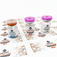 Étiquettes personnalisées pour flacons de peptides 1 ml, autocollants pour flacons transparents givrés avec impression couleur personnalisée pour l'identification et le stockage en laboratoire