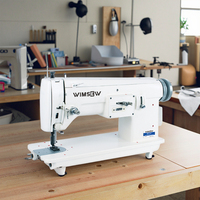 WS271 Machine à coudre industrielle à alimentation manuelle multifonction pour broderie zigzag Petit moteur à trou circulaire unique