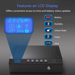 Nueva Caja Fuerte para Armas 3 en 1 con Cerradura Electrónica, Medidor de Temperatura y Humedad Antirrobo para Uso en el Hogar y el Automóvil - Product Image 2