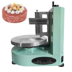 Mesin penghalus frosting kue bulat, mesin alat dekorasi desain frosting