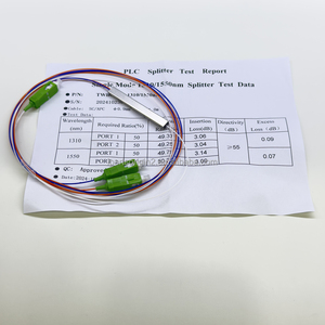 Divisor de Fibra Óptica PLC Mini 1x2 1310/1550nm SC/APC 0.9mm para Comunicación por Fibra Óptica, Personalización de Fábrica - Product Image 4