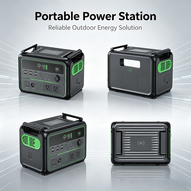 Wireless Charging Portable Power Station 1200W 1120Wh LiFePO4 Battery Solar Panel Generator MPPT for Car Home Every Storage