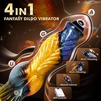 AMOR. Vibrador de Dildo con Movimiento de Empuje, Juguetes Sexuales 4 en 1, Dildos Enormes y Gruesos, Juguetes Anales, Dildo Gigante.