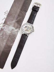 นาฬิกาธุรกิจสุดหรู ดีไซน์ทันสมัย สายหนัง 22 มม. ตัวเรือนโลหะผสม หน้าปัดโปร่งใส พร้อมฟังก์ชั่นกลไก - Product Image 3