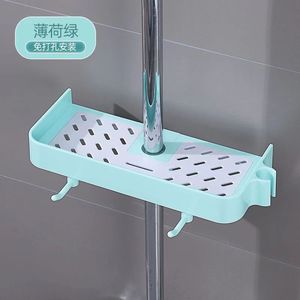 Support de pommeau de douche Royal Stan en plastique, fixation murale sans perçage, étagère de rangement pour salle de bain, plateau à shampoing, design moderne - Product Image 3