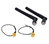 Antenne pliable 2,4 GHz à gain 3 dBi, module de routeur sans fil 2,4 GHz 5 GHz avec broche interne en caoutchouc, antenne 3 dBi pour la communication