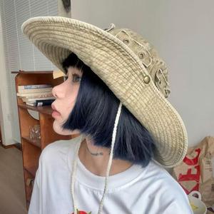 Sombrero de Pescador de Mezclilla Lavada, Ala Ancha, Unisex, Protección Solar para Verano, Pesca y Senderismo - Product Image 4