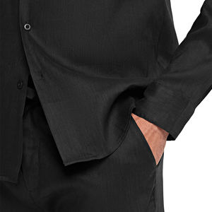 Camicie di <span class=keywords><strong>lino</strong></span> Casual da <span class=keywords><strong>uomo</strong></span> con Logo personalizzato moda estiva <span class=keywords><strong>camicia</strong></span> a manica lunga - Product Image 4