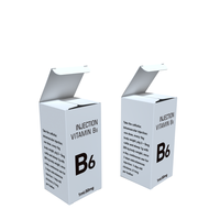 Boîte d'emballage personnalisée pour flacon d'injection de nutriments, boîte en papier pour flacon de médicament liquide avec insert, boîte pour injection de vitamine B6