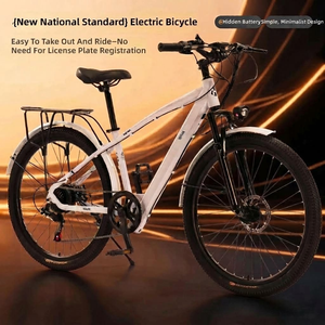 2026 Neues Modell 21-Gang <span class=keywords><strong>E</strong></span>-Bike mit Hochkarbon-Stahlrahmen für Erwachsene und Studenten, 3 Betriebsmodi, 26 Zoll Fat Tire, Stoßdämpfendes Mountainbike - Product Image 1