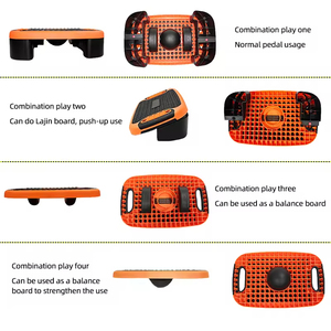 Bilanciamento aerobico 4-In-1 <span class=keywords><strong>e</strong></span> asse obliqua con piattaforma di esercizio regolabile con bilanciere multifunzione - Product Image 3