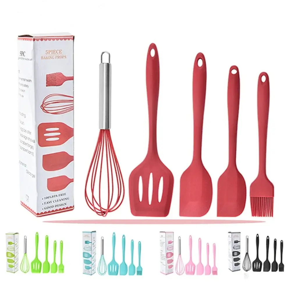 Heat Resistant Silicone Kitchenware Cooking Utensils Set Kitchen Non-Stick Cooking Utensils Baking Tools With Storage Box