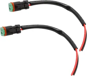 Deutdt SCH DTP 2 pin adaptor soket wanita untuk lampu kerja LED/lampu kerja LED Bar konektor pengganti tali pengikat (laki-laki)