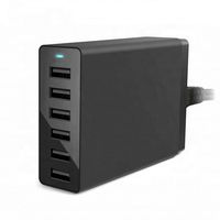 Accesorio para Teléfono Móvil, Cargador USB de 6 Puertos, 5V 10A, Cargador USB Inteligente Multipuerto de Escritorio para Teléfono 13, 12, 11