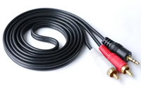 Prix usine 0.5m plaqué or 2rca mâle à 2 Rca mâle Composite Audio vidéo Av Rca câble Audio de voiture pour Dvd Tv Cd son