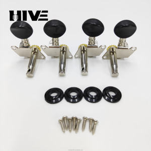 Clavijas de afinación de ukelele de alta calidad con cabezas redondas pequeñas, bobinadores de cuerdas de columna de acero cerrados cortos abiertos 2R2L - Product Image 6